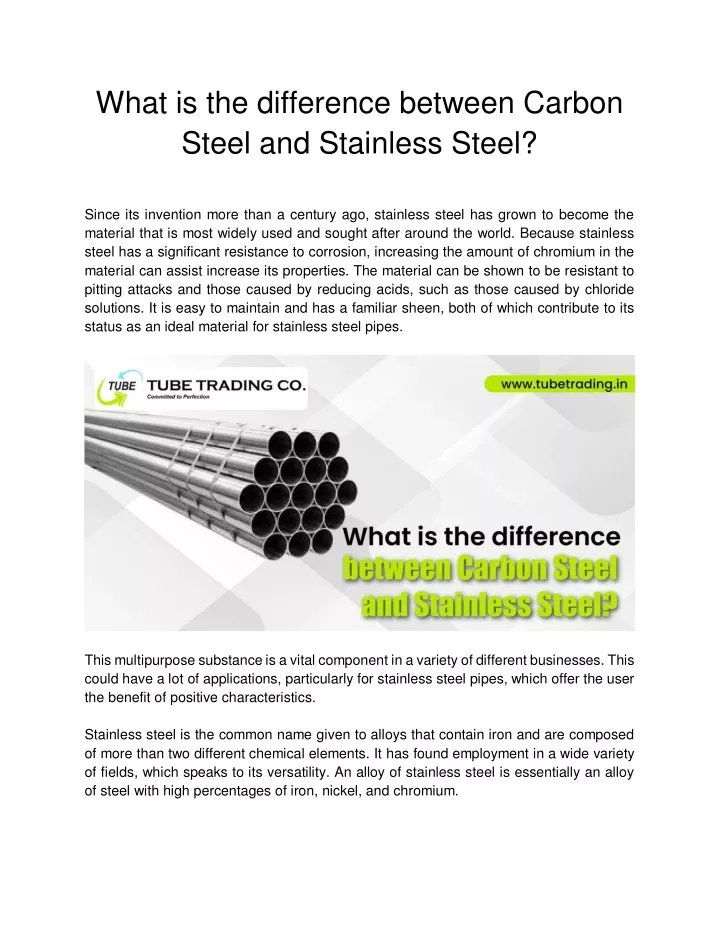 what is the difference between carbon steel