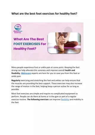 The best foot exercises for healthy feet