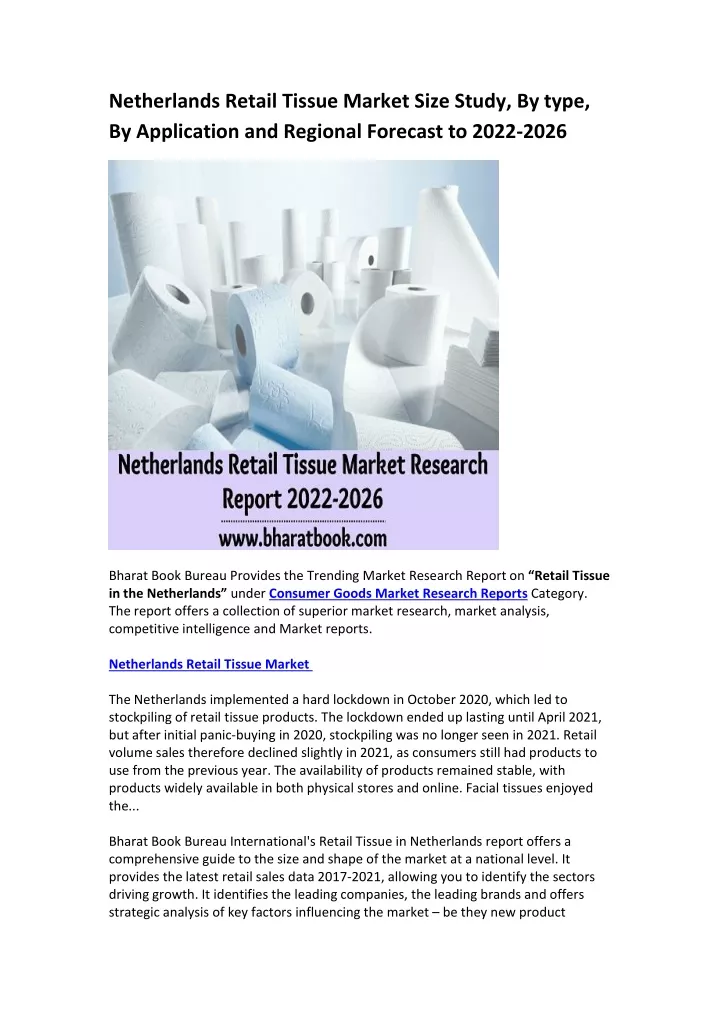 netherlands retail tissue market size study