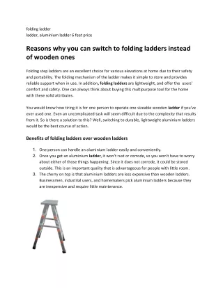 folding ladder ladder aluminium ladder 6 feet