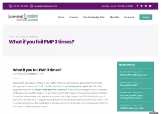 What if you fail PMP 3 times