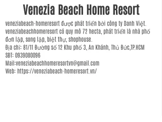 Venezia Beach Home Resort