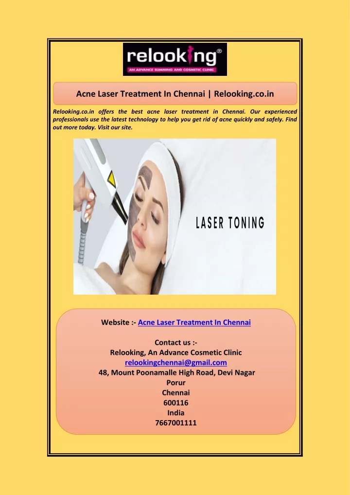 acne laser treatment in chennai relooking co in