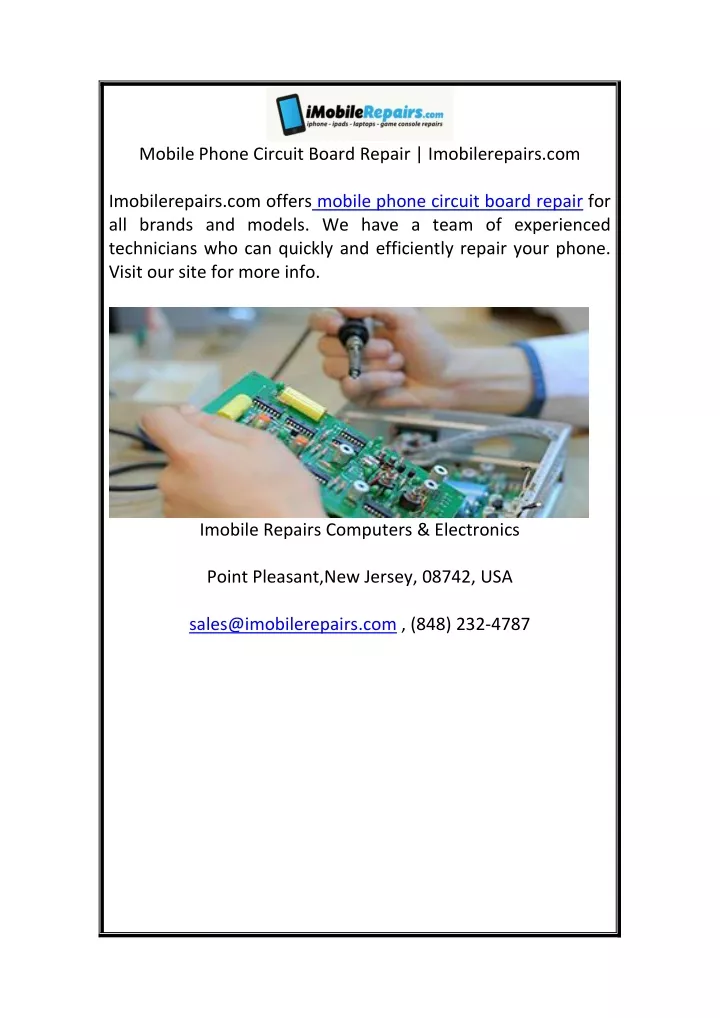 mobile phone circuit board repair imobilerepairs