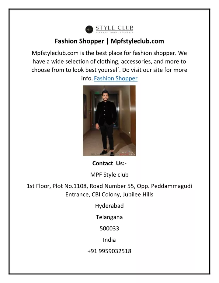 fashion shopper mpfstyleclub com