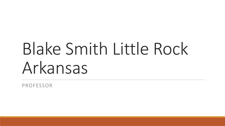 blake smith little rock arkansas