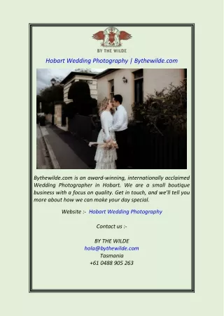 Hobart Wedding Photography Bythewilde.com