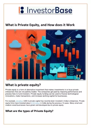 What is Private Equity, and How does it Work