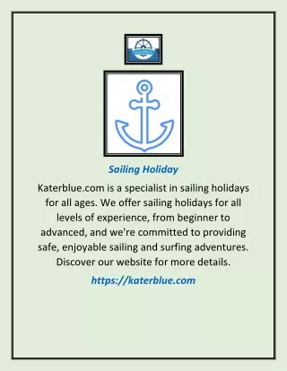 sailing holiday