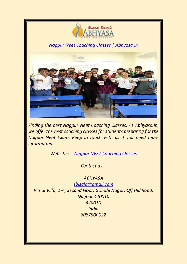 nagpur neet coaching classes abhyasa in