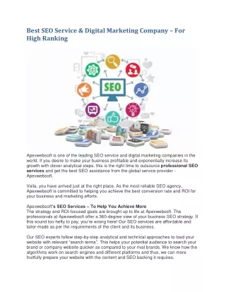 best seo service digital marketing company