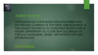 Indisk festmat  1947gandhi.no