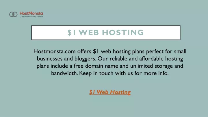1 web hosting
