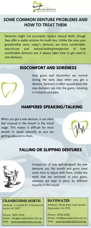 Some Common Denture Problems and How to Treat Them