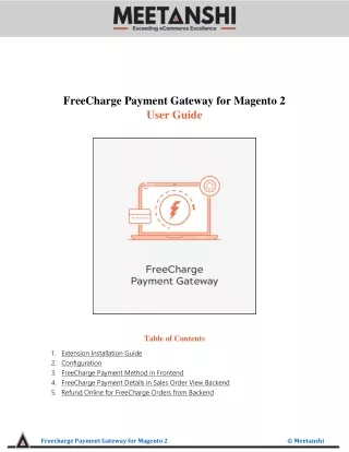 freecharge payment gateway for magento 2 user