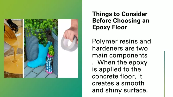 things to consider before choosing an epoxy floor