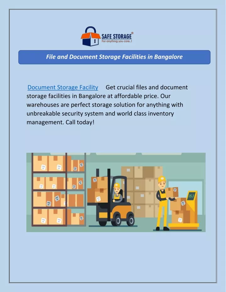 file and document storage facilities in bangalore