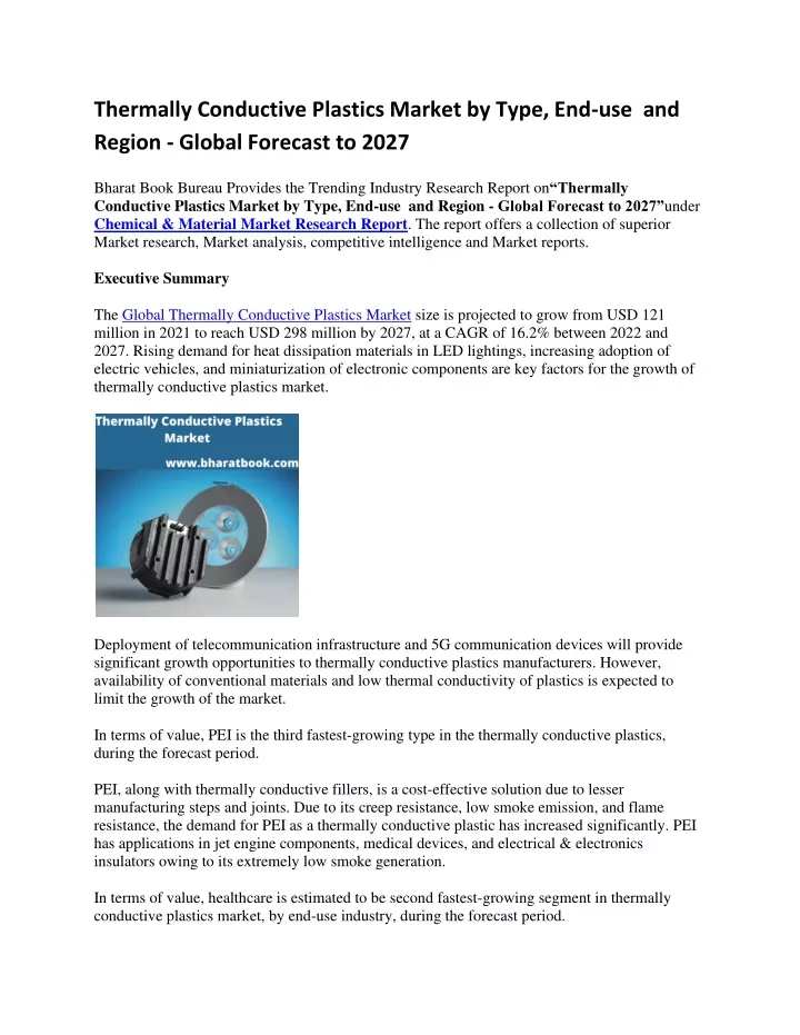 thermally conductive plastics market by type