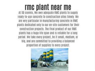 rmc plant near me