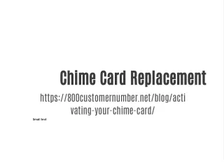 chime card replacement https 800customernumber