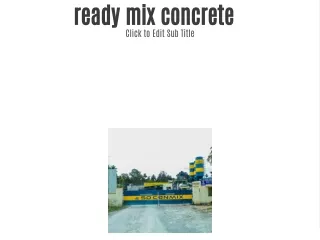 ready mix concrete