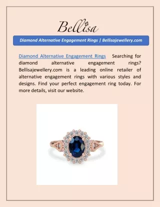 Diamond Alternative Engagement Rings | Bellisajewellery.com
