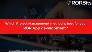 Which project management method is best for your ROR App development?
