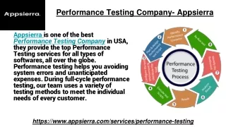 Performance Testing Company- Appsierra