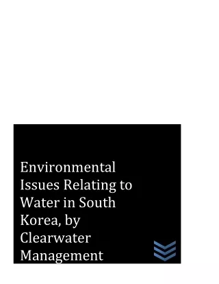 environmental issues relating to water in south