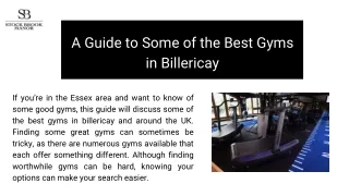A Guide to Some of the Best Gyms in Billericay