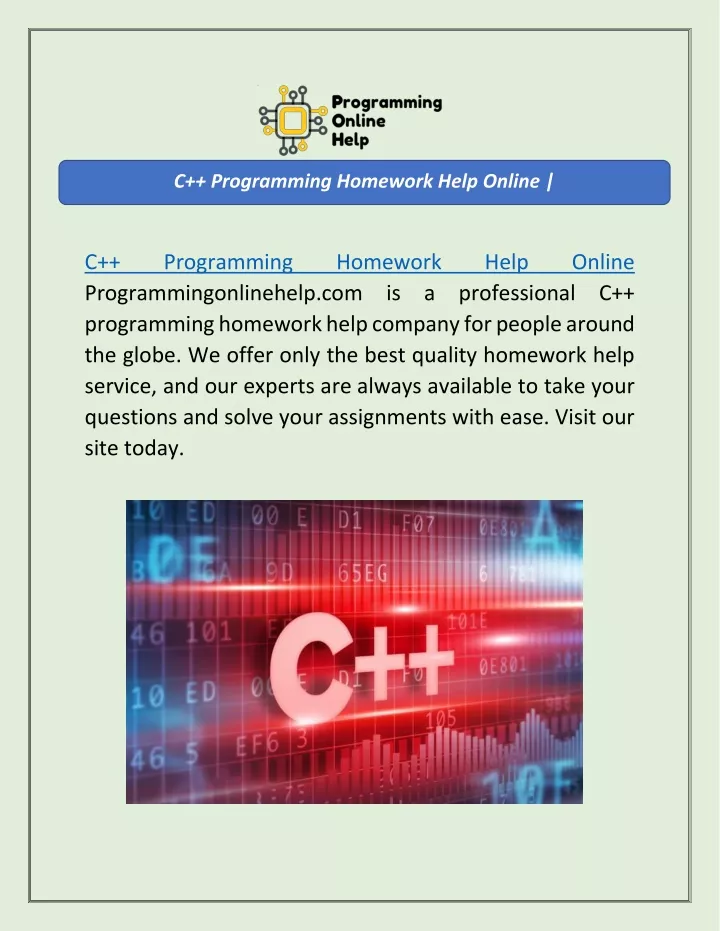 c programming homework help online