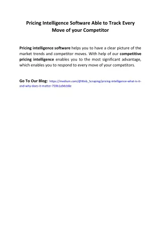 pricing intelligence software able to track every