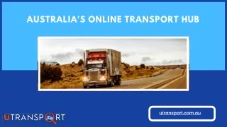 Online Interstate Truck Transport Hub in Australia - Utransport