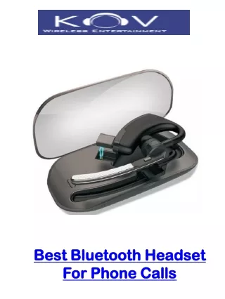 Best Bluetooth Headset For Phone Calls