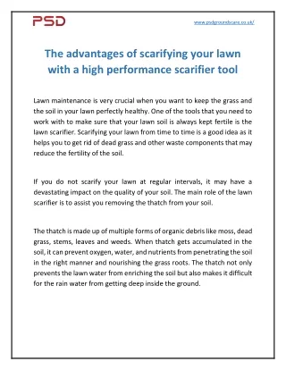 The advantages of scarifying your lawn with a high performance scarifier tool