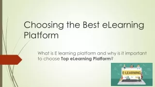 Best elearning platform