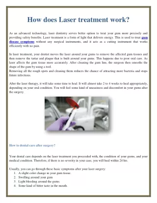 how does laser treatment work