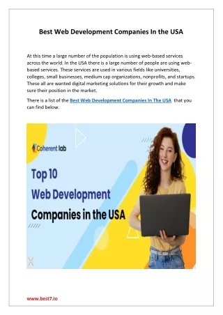 Best Web Development Companies In the USA