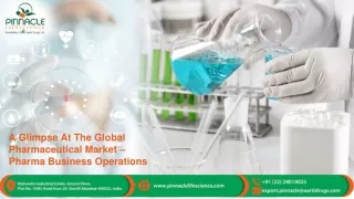 A Glimpse At The Global Pharmaceutical Market – Pharma Business Operations