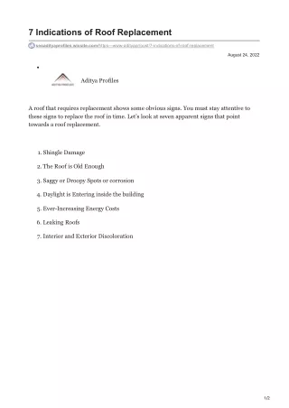 seoadityaprofiles.wixsite.com-7 Indications of Roof Replacement