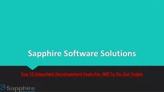 sapphire software solutions