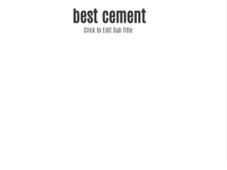 best cement