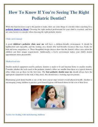 how to know if you re seeing the right pediatric