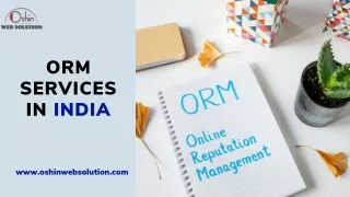 orm services in india