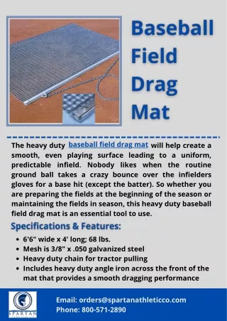baseball field drag mat