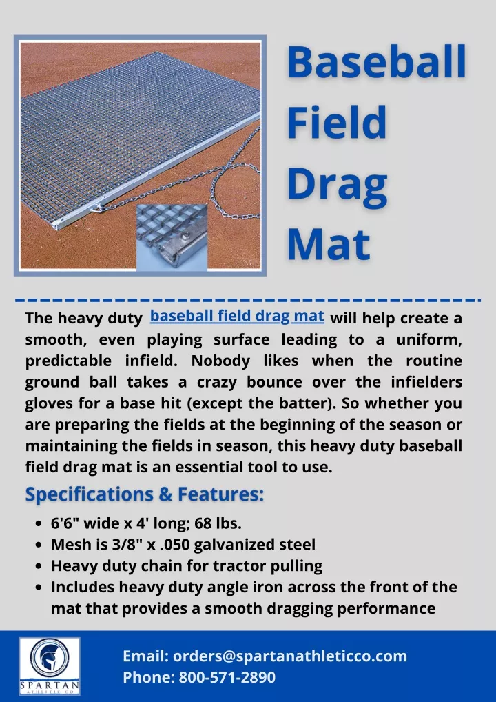 baseball field drag mat