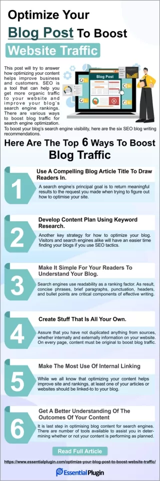 Optimize Your Blog Post To Boost Website Traffic