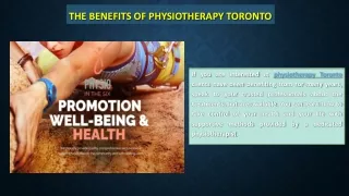 The Benefits of Physiotherapy Toronto