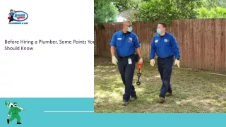 before hiring a plumber some points you should