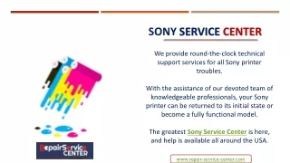 Sony Repair Service Center in USA